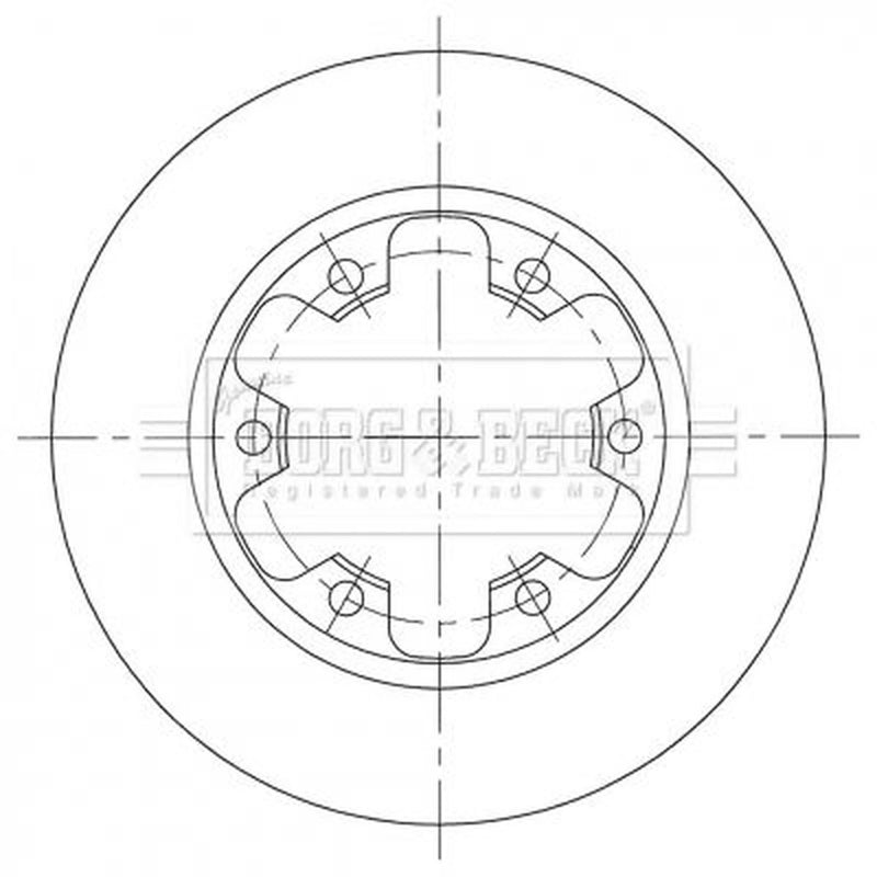 Borg & Beck 2 x Solid Rear Brake Discs BBD5386
