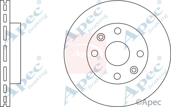 Apec 2 x Brake Disc Set Vented