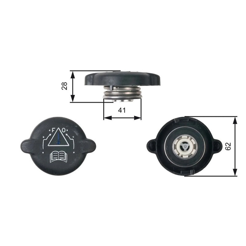 Gates Coolant Expansion Tank Cap RC219