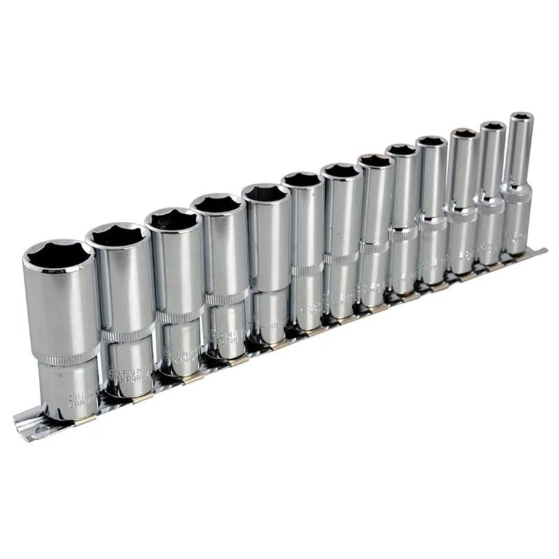 BlueSpot Tools 3/8in Drive Deep Socket Set, 13 Piece - 01542
