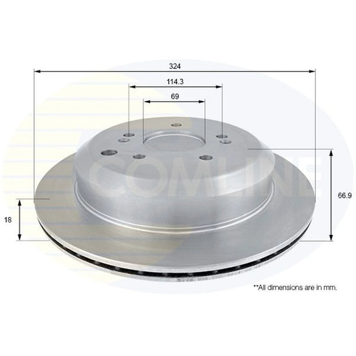 Comline 2 x Internally Vented Rear Brake Discs ADC2420V
