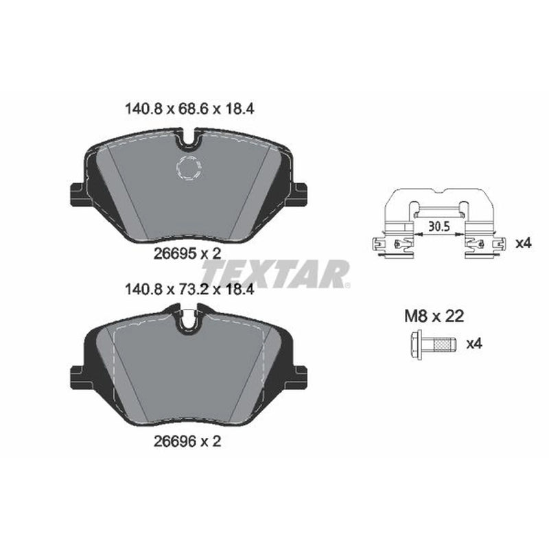 Textar Front Brake Pad Set 2669501