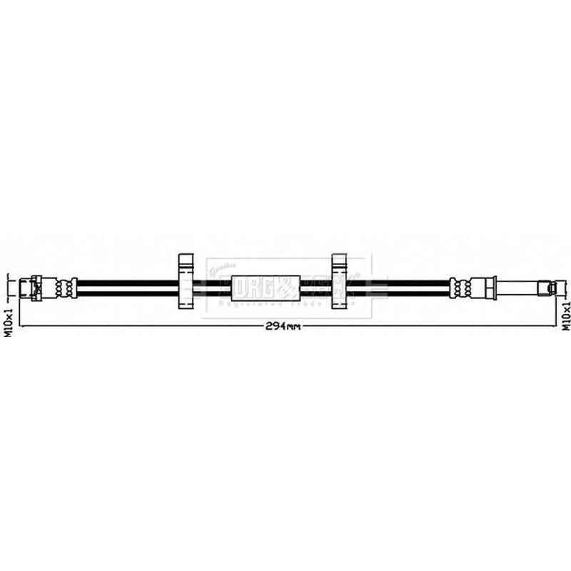 Borg & Beck Brake Hydraulic Hose Line Rear BBH8463