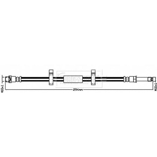 Borg & Beck Brake Hydraulic Hose Line Rear BBH8463