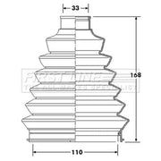 First Line Drive Shaft Bellow Kit Front Left Thermoplast FCB6214