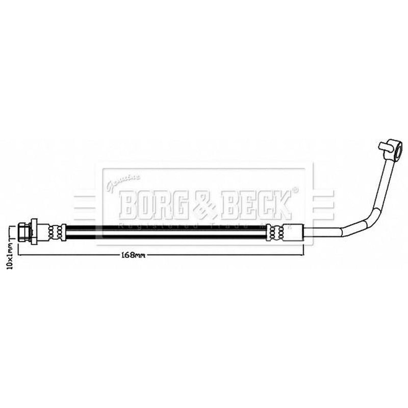 Borg & Beck Brake Hydraulic Hose Line Rear BBH8216