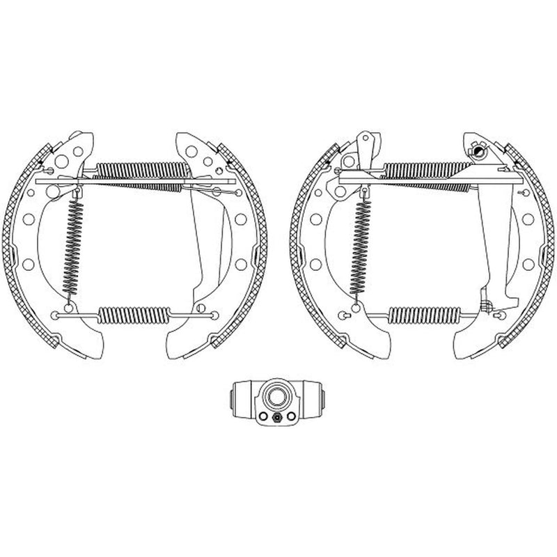 Mintex Brake Shoe Set Axle Kit MSP105