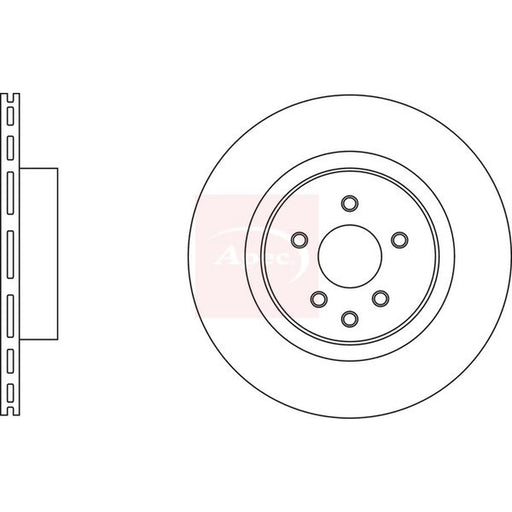 Apec 2 x Vented Rear Brake Discs DSK2834
