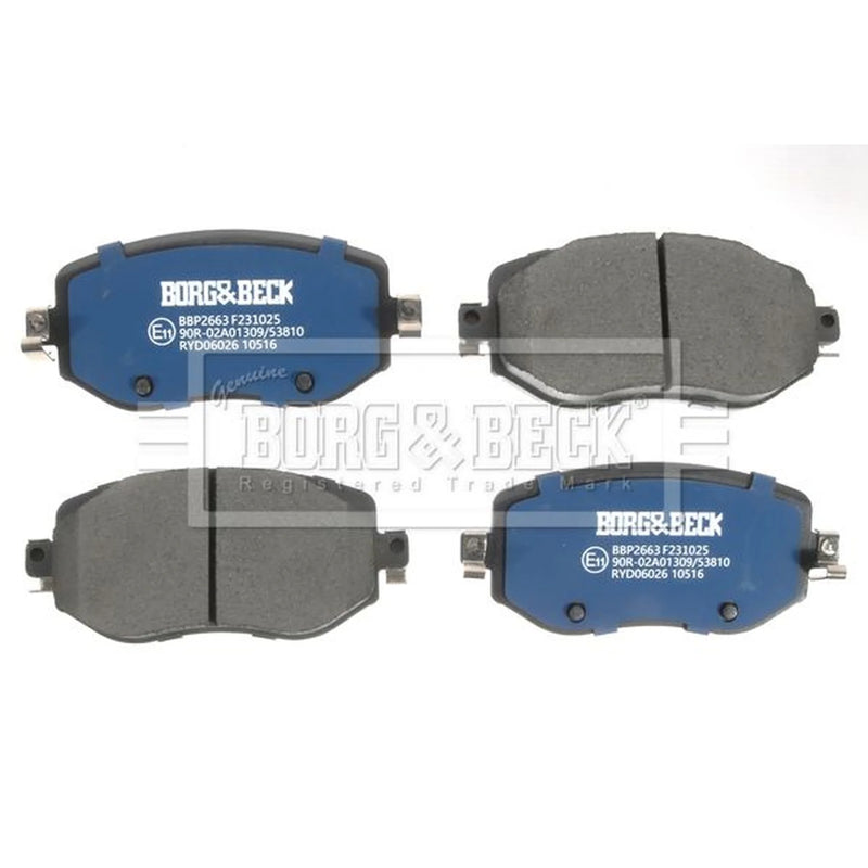 Borg & Beck 4 x Front Brake Pad Set BBP2663
