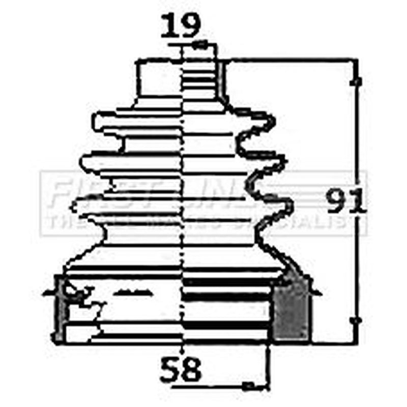 First Line Drive Shaft Bellow Kit Front Left FCB6144