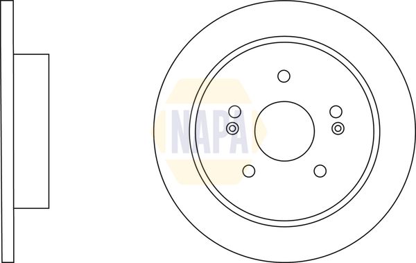 NAPA Rear Brake Solid Discs & Pads fits HYUNDAI SSANGYONG