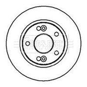 Borg & Beck 2 x Vented Front Brake Discs BBD5020