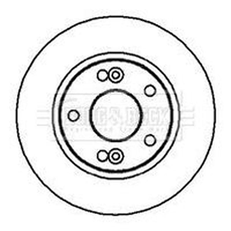 Borg & Beck 2 x Vented Front Brake Discs BBD5020