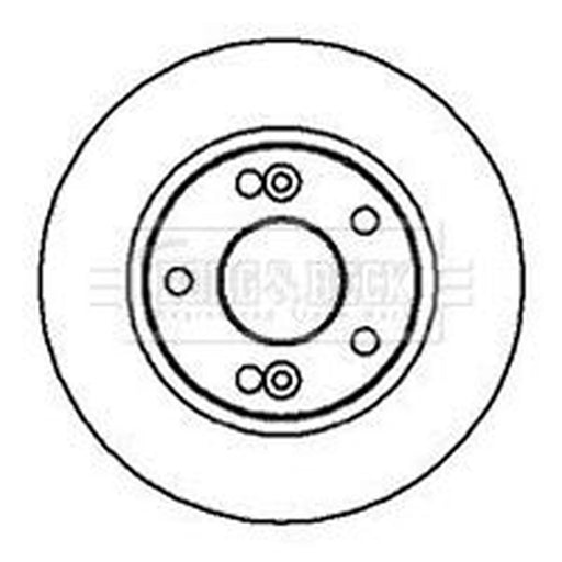 Borg & Beck 2 x Vented Front Brake Discs BBD5020
