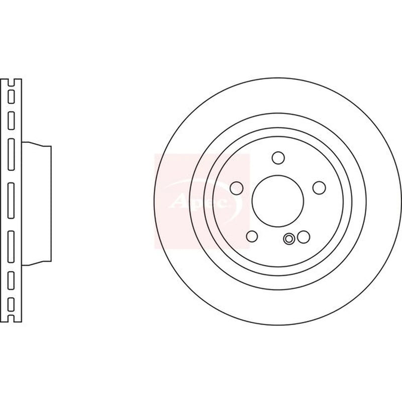 Apec 2 x Rear Brake Discs DSK3274
