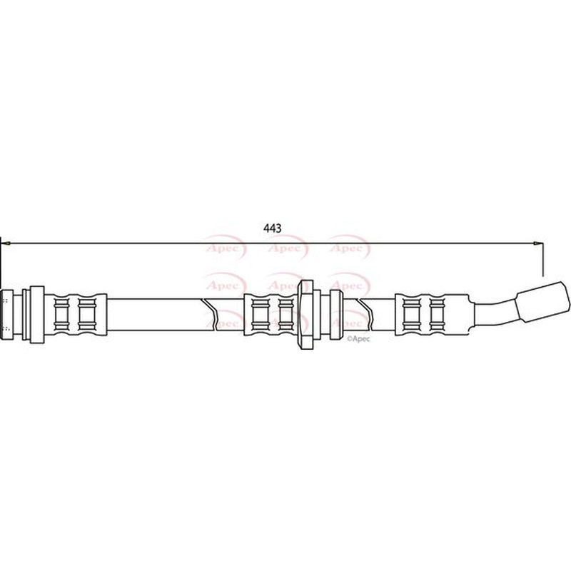 Apec Brake Hydraulic Hose Line Front HOS3119
