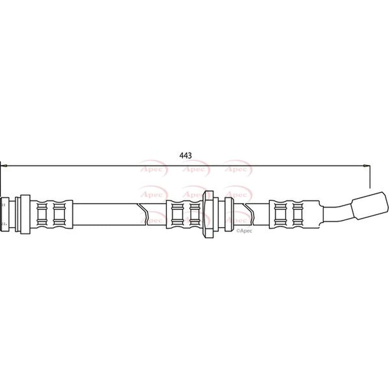 Apec Brake Hydraulic Hose Line Front HOS3119