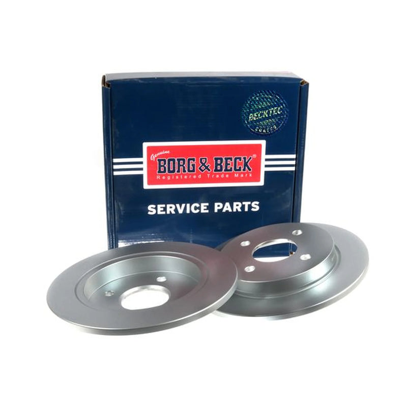 Borg & Beck 2 x Solid Rear Brake Discs BBD4869