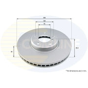 Comline 2 x Internally Vented Front Brake Discs ADC1790VL