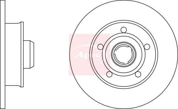 Apec 2 x Brake Disc Set Solid