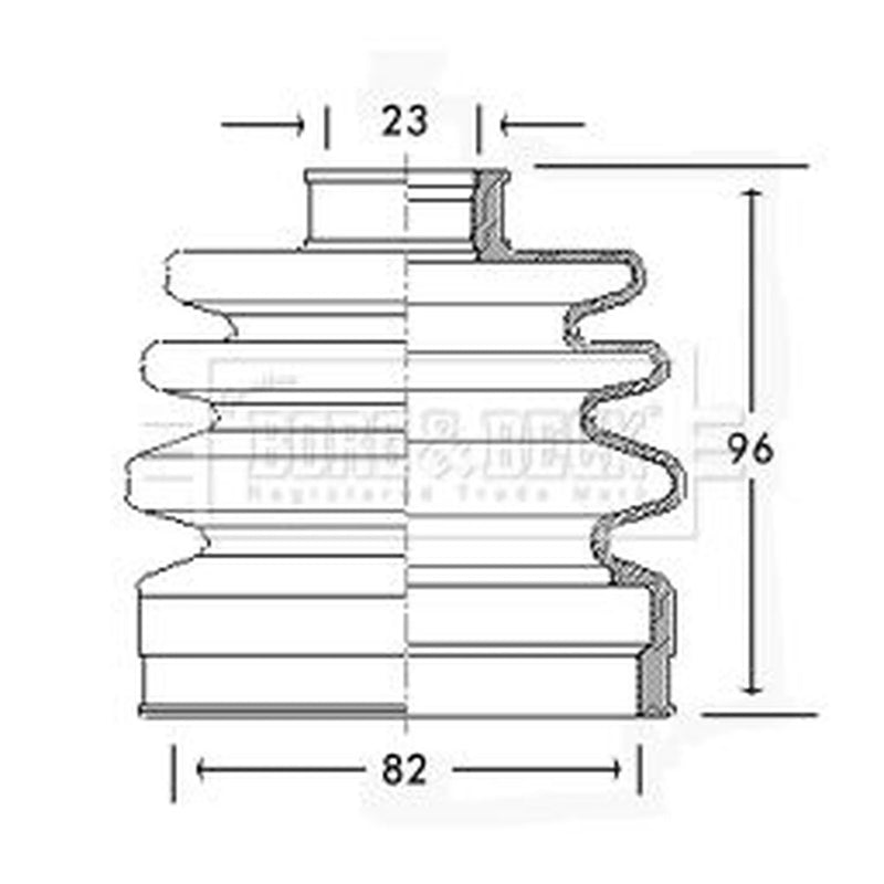 Borg & Beck Drive Shaft Bellow Kit Front Left BCB2184