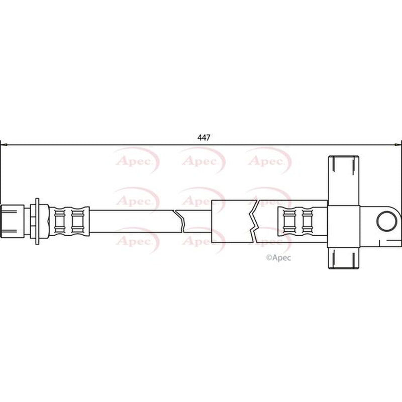 Apec Brake Hydraulic Hose Line Rear HOS3406