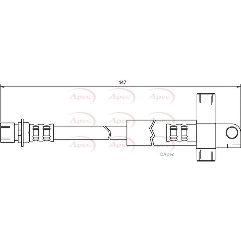 Apec Brake Hydraulic Hose Line Rear HOS3406