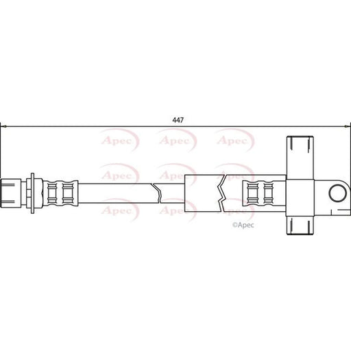 Apec Brake Hydraulic Hose Line Rear HOS3406