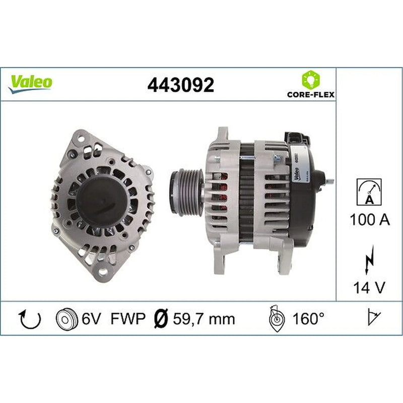 Valeo Car Alternator 12V 443092