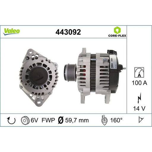 Valeo Car Alternator 12V 443092