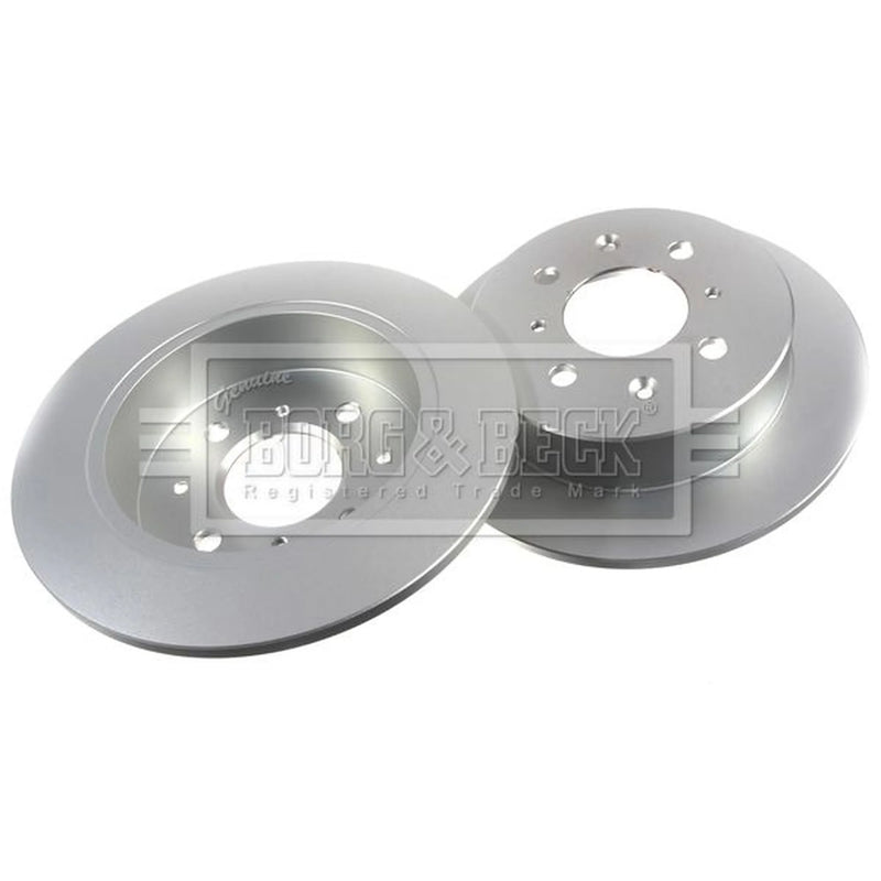Borg & Beck 2 x Solid Rear Brake Discs BBD4093