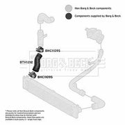 Borg & Beck Intercooler Turbo Charge Air Hose BTH1212