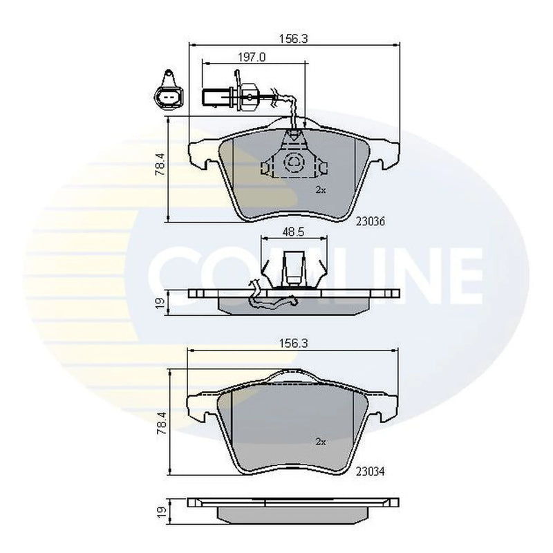 Comline Front Brake Pad Set CBP11168
