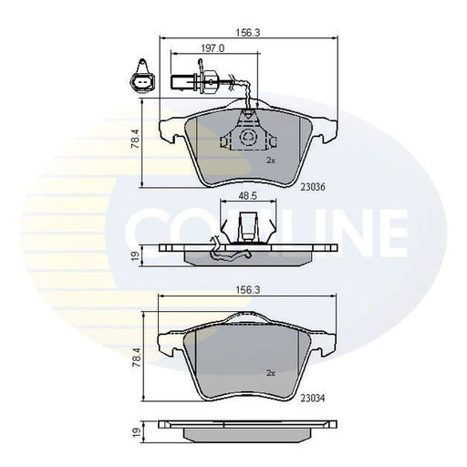 Comline Front Brake Pad Set CBP11168
