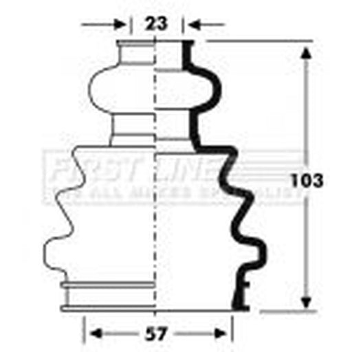 First Line Drive Shaft Bellow Kit Front Left FCB2803