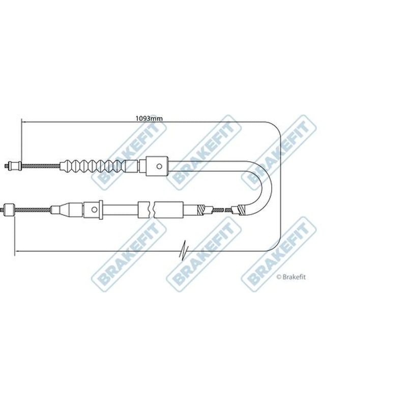 Apec Handbrake Cable Left Rear BBC3467