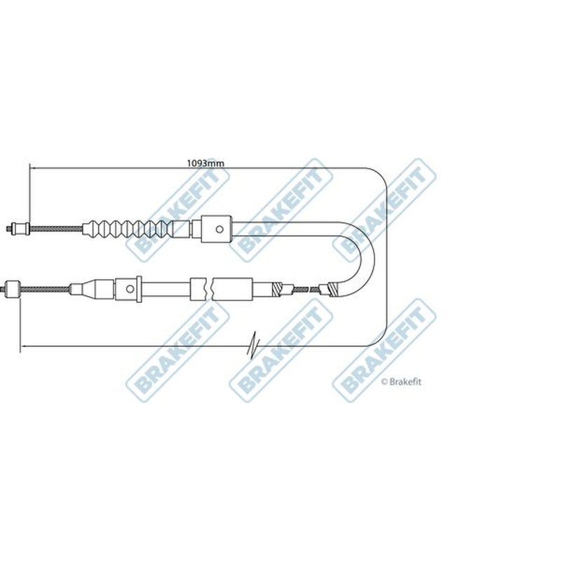 Apec Handbrake Cable Left Rear BBC3467