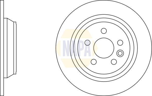 NAPA Rear Brake Solid Discs & Pads fits JAGUAR LAND ROVER LEVC