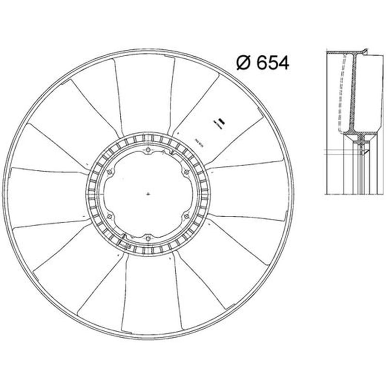 Mahle Radiator Cooling Fan Blade CFW 57 000P