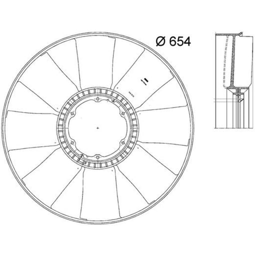 Mahle Radiator Cooling Fan Blade CFW 57 000P
