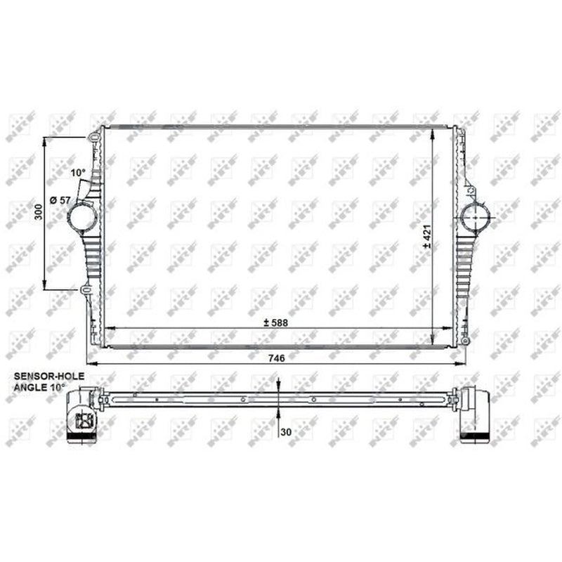 NRF Intercooler (Charge Air Cooler) 30931