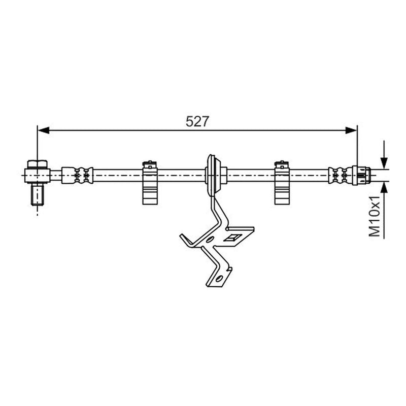 Bosch Brake Hydraulic Hose Line Front Left 1 987 476 041