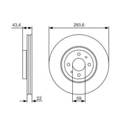 Bosch 2 x Vented Brake Discs 0986479S01 OE 0000060810404 46403088 46403959 0 986 479 S01