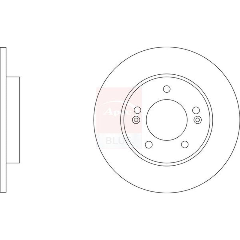 Apec 2 x Solid Rear Brake Discs SDK6943