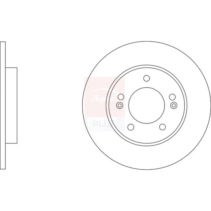 Apec 2 x Solid Rear Brake Discs SDK6943
