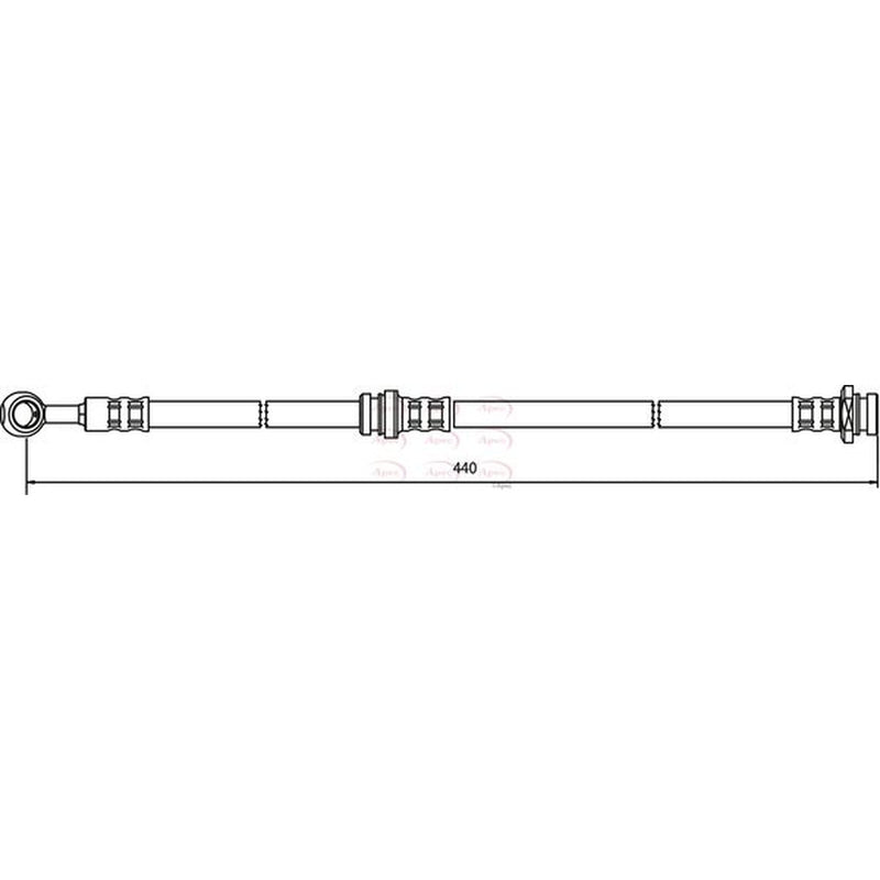 Apec Brake Hydraulic Hose Line Front HOS3582