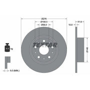 Textar 2 x Solid Rear Brake Discs 92095300