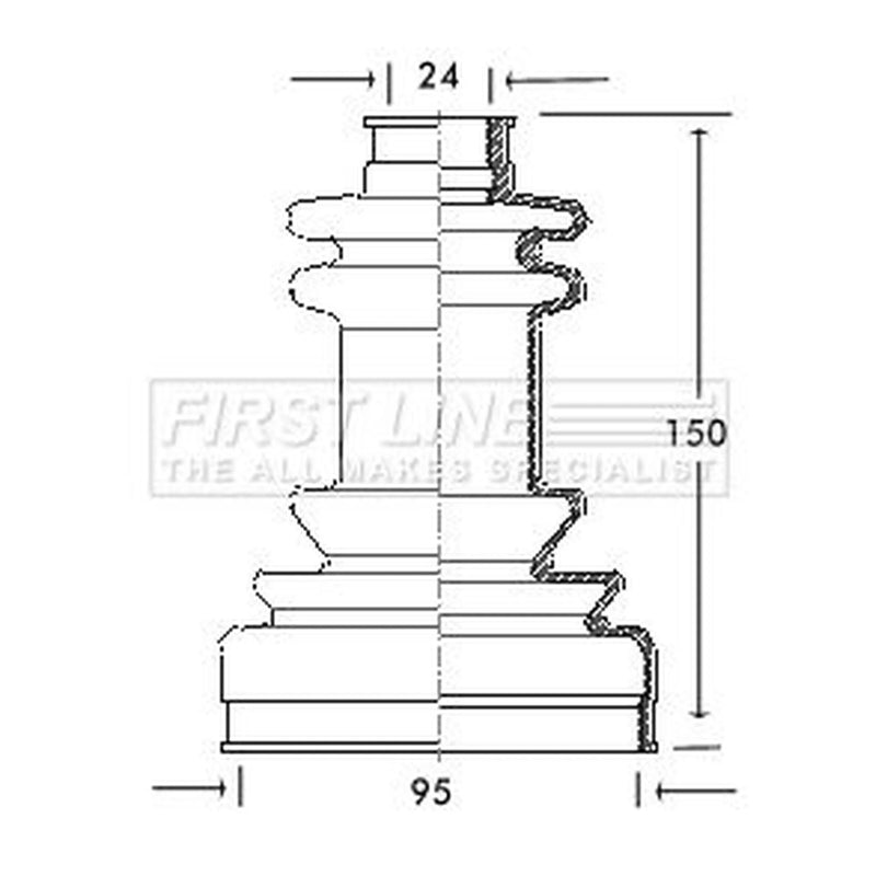 First Line Drive Shaft Bellow Kit Front Left FCB2038