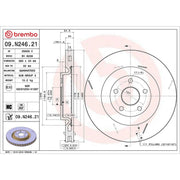 Brembo 2 x Slotted Front Brake Discs 09.N246.21