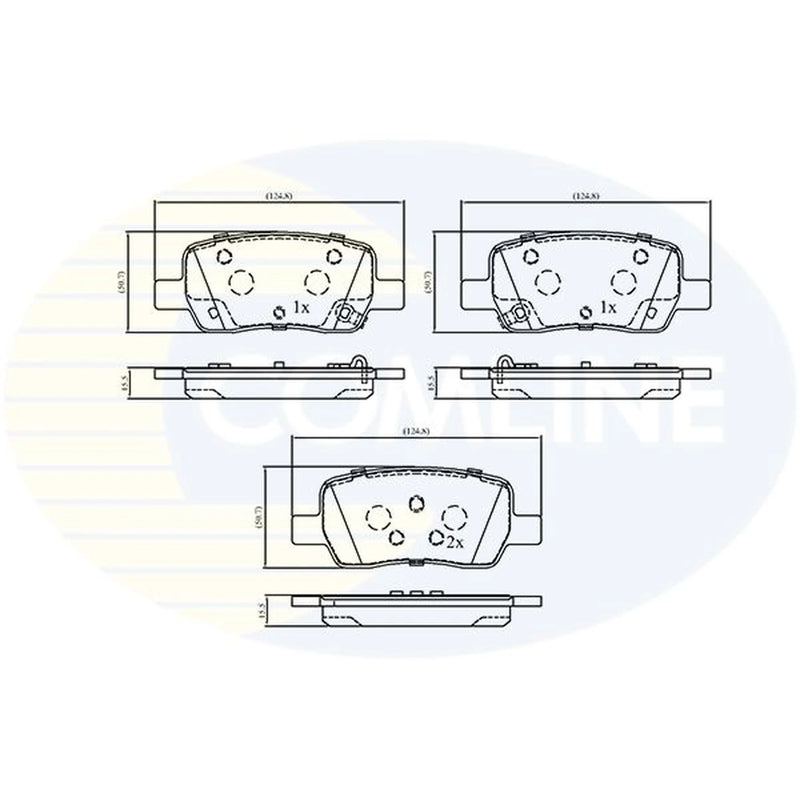 Comline 4 x Rear Brake Pad Set CBP33782